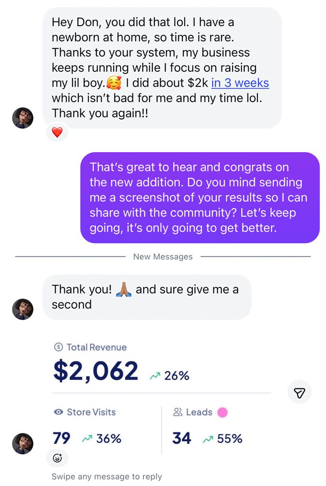 $2,062 revenue - Thank you