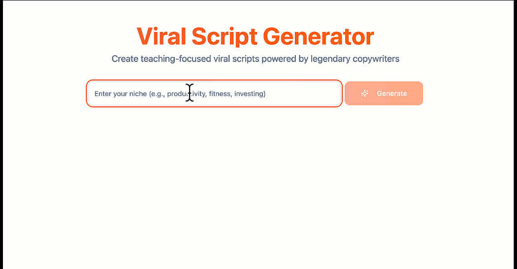 Viral Script Generator Demo