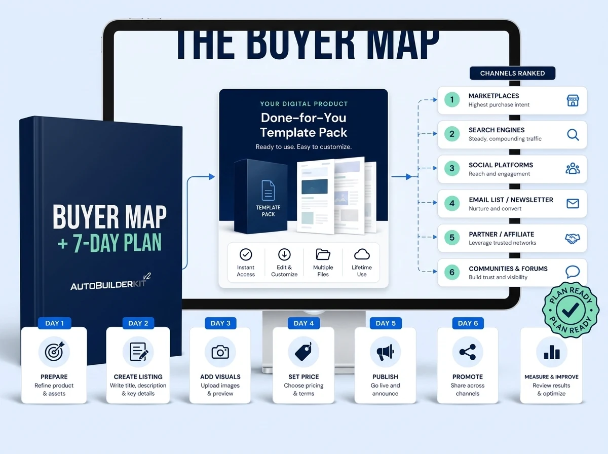 Buyer map and launch plan created in AutoBuilderKit