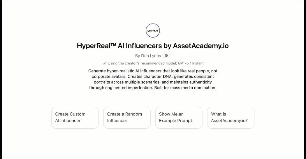 HyperReal AI Generator Demo