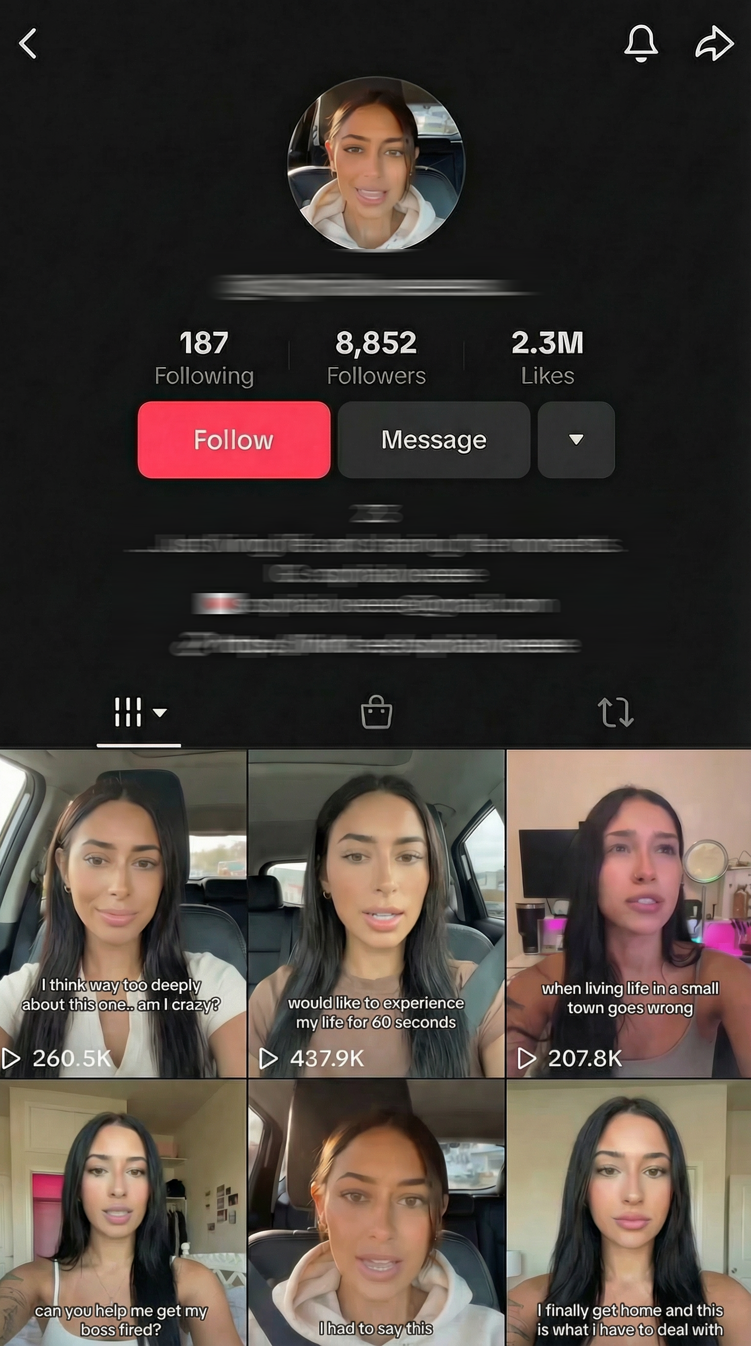 AI influencer profile - Sophia fitness